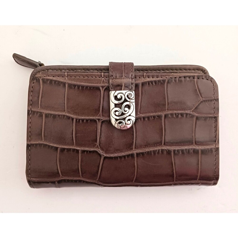 Brighton Brown Croc-Embossed Wallet
